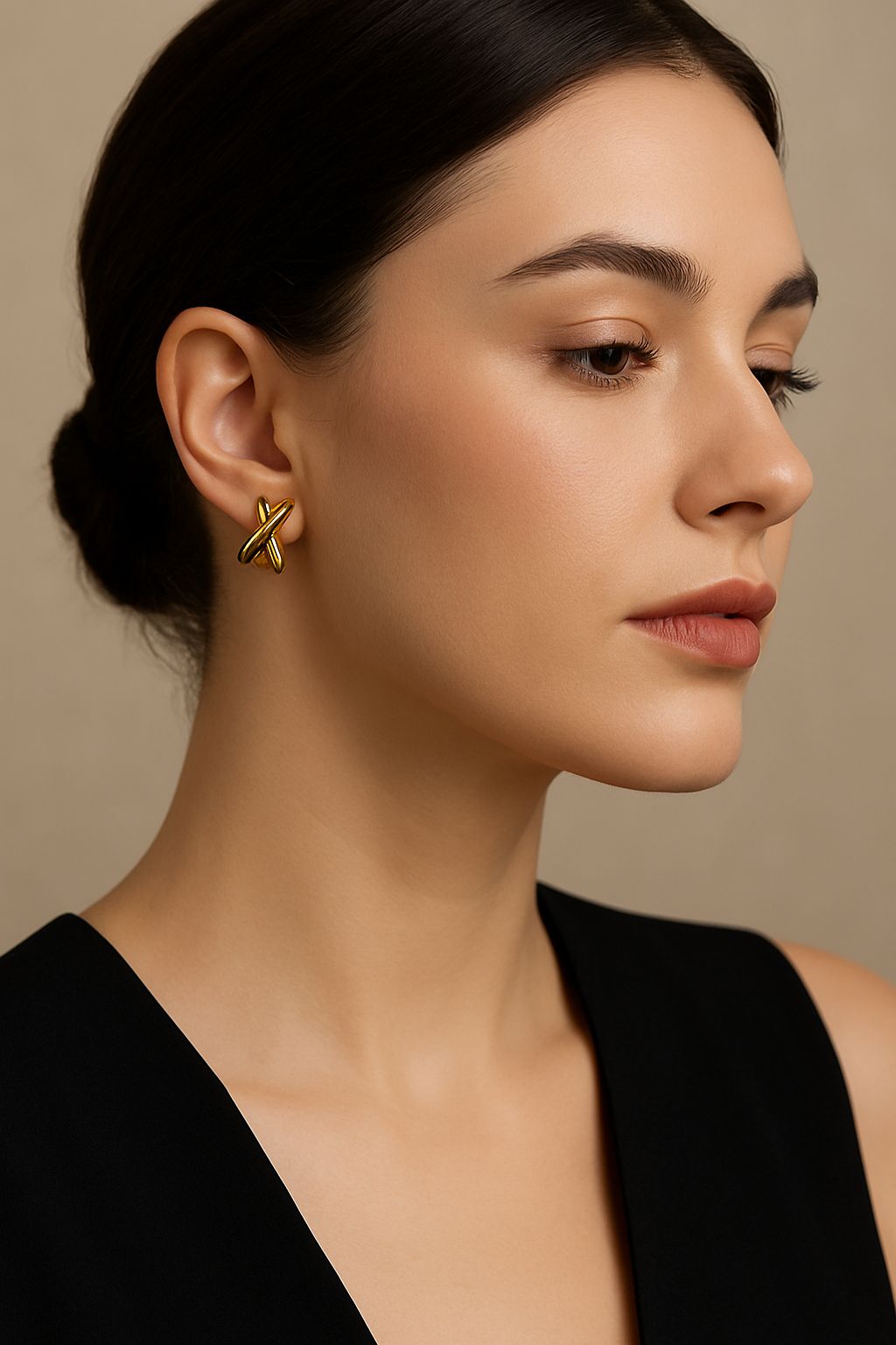Boucles L'Étreinte – Créoles dorées entrelacées