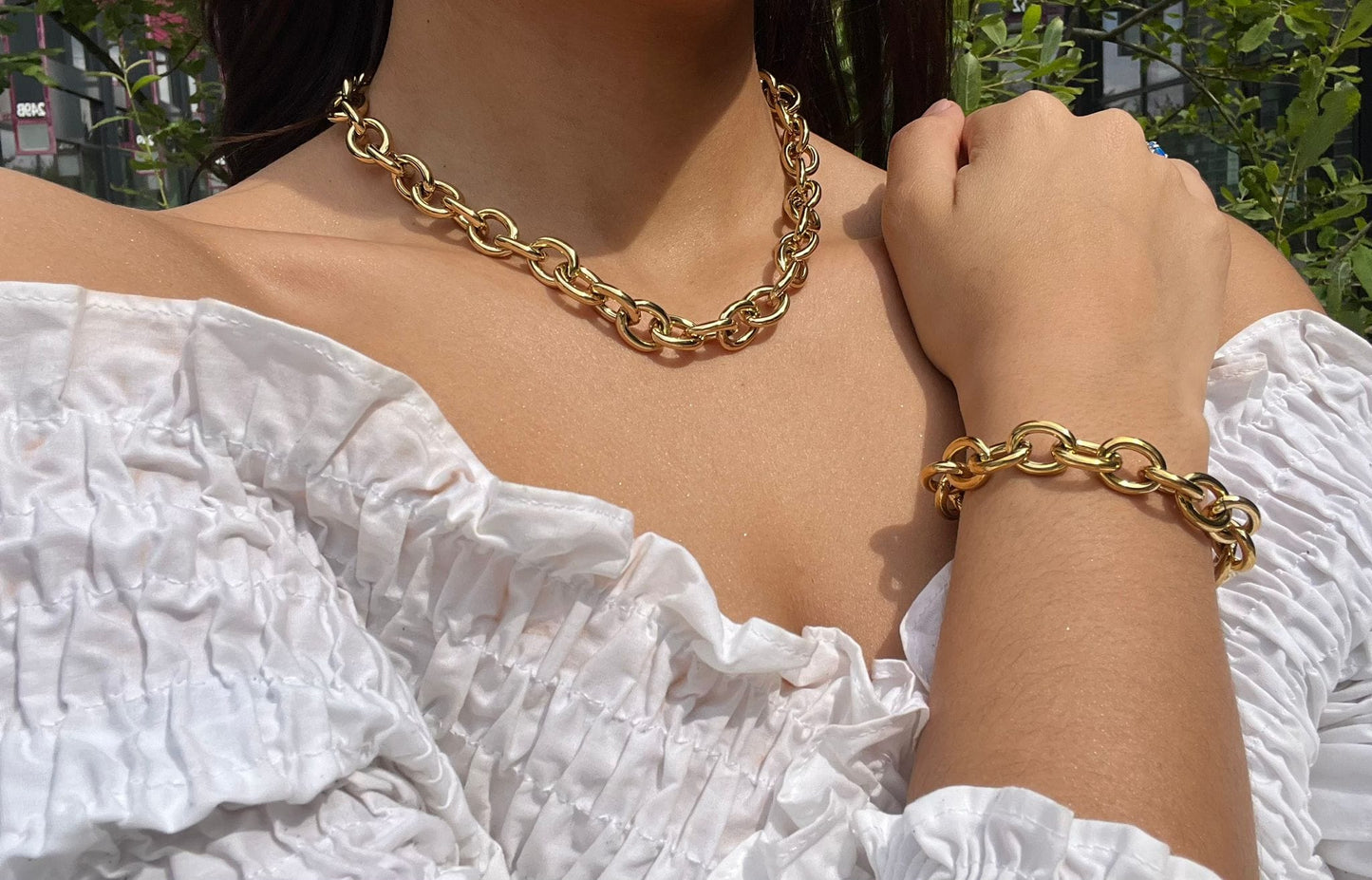 Bracelet Sélène – Chaîne Tressée Dorée Intemporelle