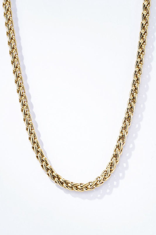 Collier Kaïa – Chaîne tressée dorée élégante