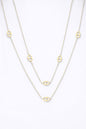 Collier Ella – Chaîne dorée double rang à maillons ovales ajourés