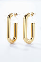 Boucles d’oreilles Élise – Finition dorée sculpturale en acier inoxydable