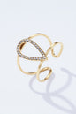 Bague Élégance – Acier inoxydable doré et zirconium