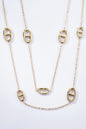 Collier Sautoir Liora – Chaîne longue à maillons ovales dorés