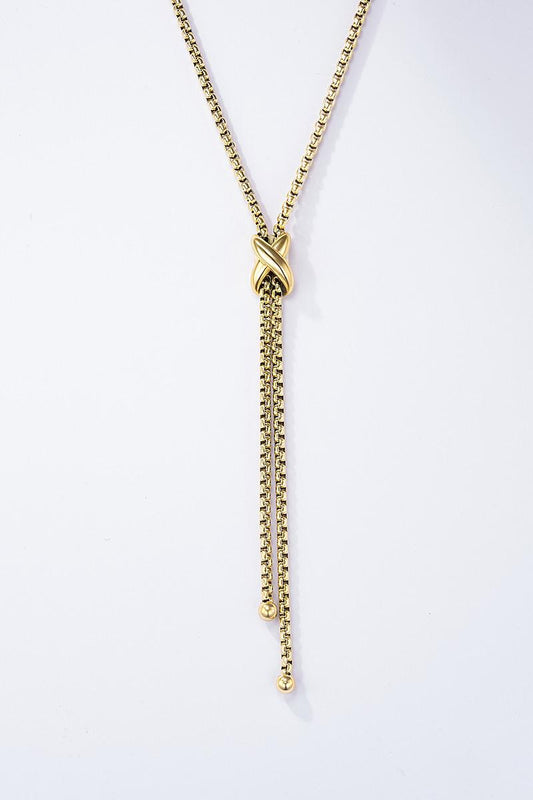 Collier Nœud Éternia – Acier inoxydable doré