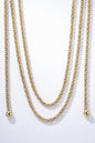 Collier Séléné – Sautoir ajustable perlé doré