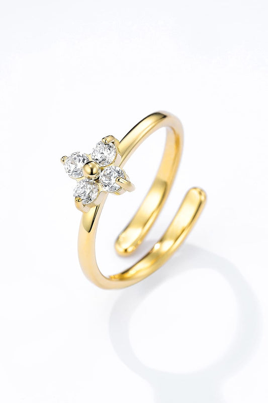 Bague Lueur – Acier inoxydable doré & oxydes scintillants