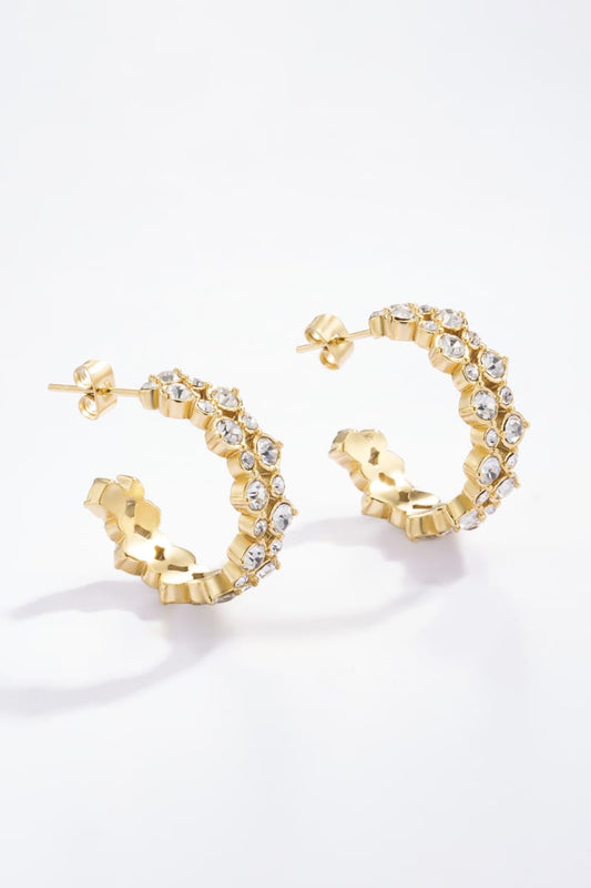 Boucles d’Oreilles Créoles Dorées – Ondine