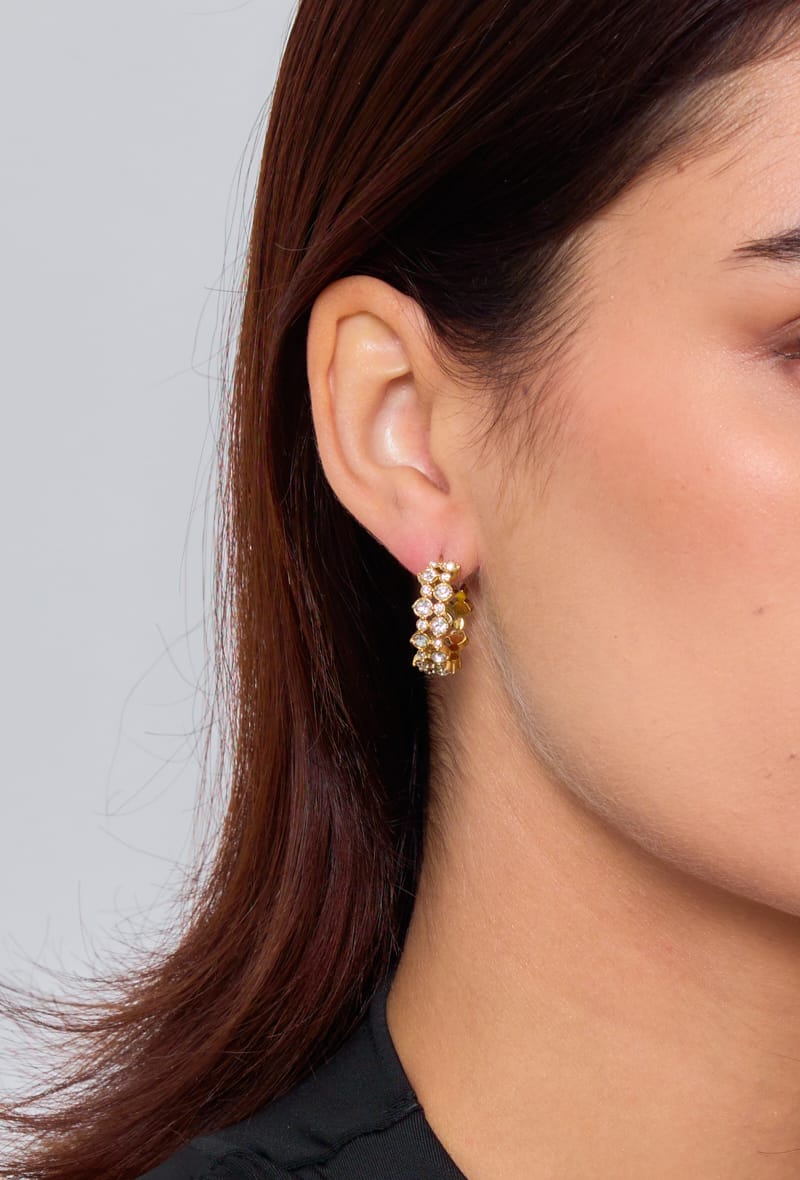 Boucles d’Oreilles Créoles Dorées – Ondine