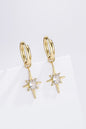 Boucles d’oreilles Honorine – Lueur Céleste en Acier Doré et Cristal