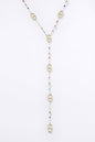 Iliade - Collier de charme doré sautoir, perles & maillons Dior
