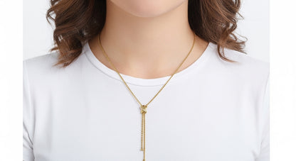 Collier Nœud Éternia – Acier inoxydable doré